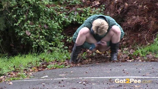 Превью Красотка писают на улице и не стесняются светить пилоткой № 16819